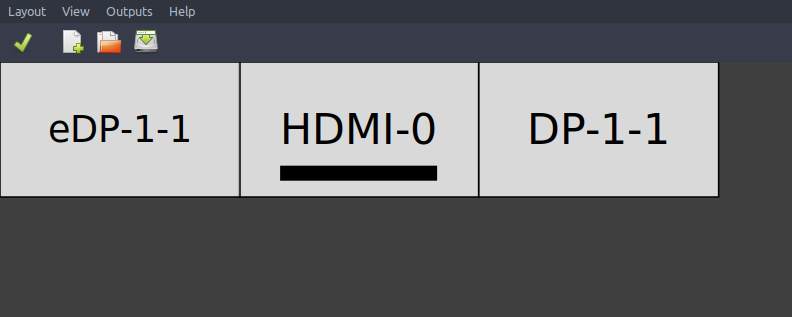 Display configuration using arandr