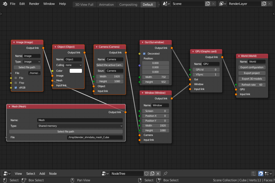 Splash node tree