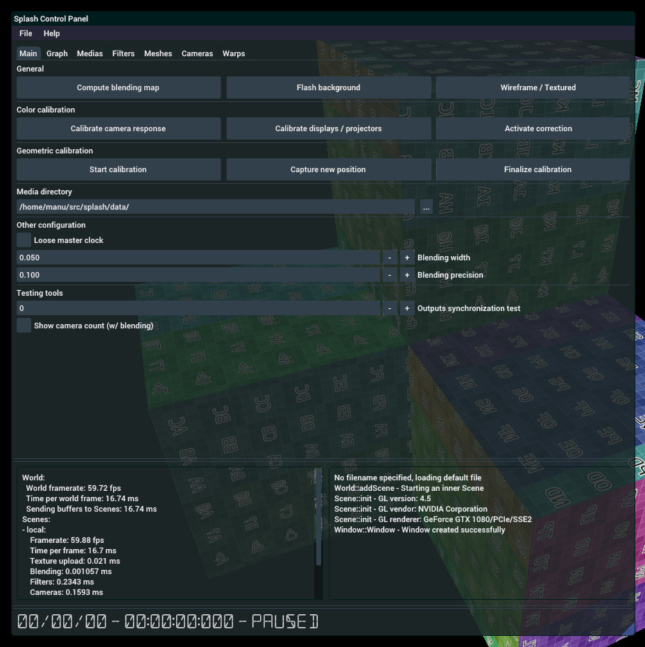 Splash control panel