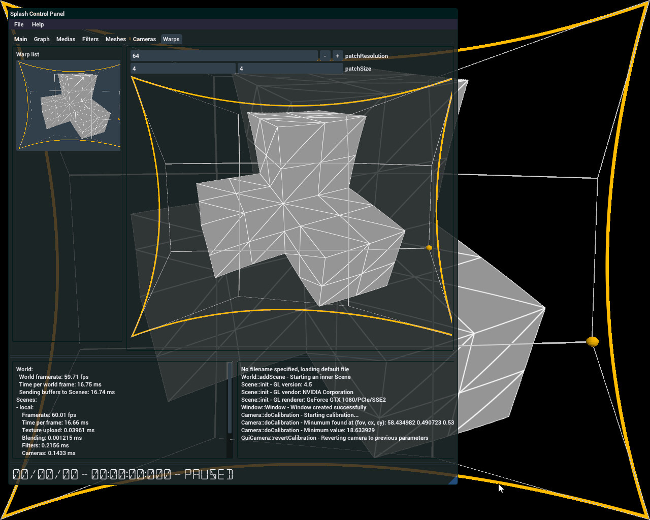 Projection warping