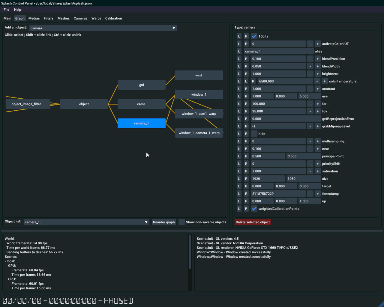 Resulting scene graph