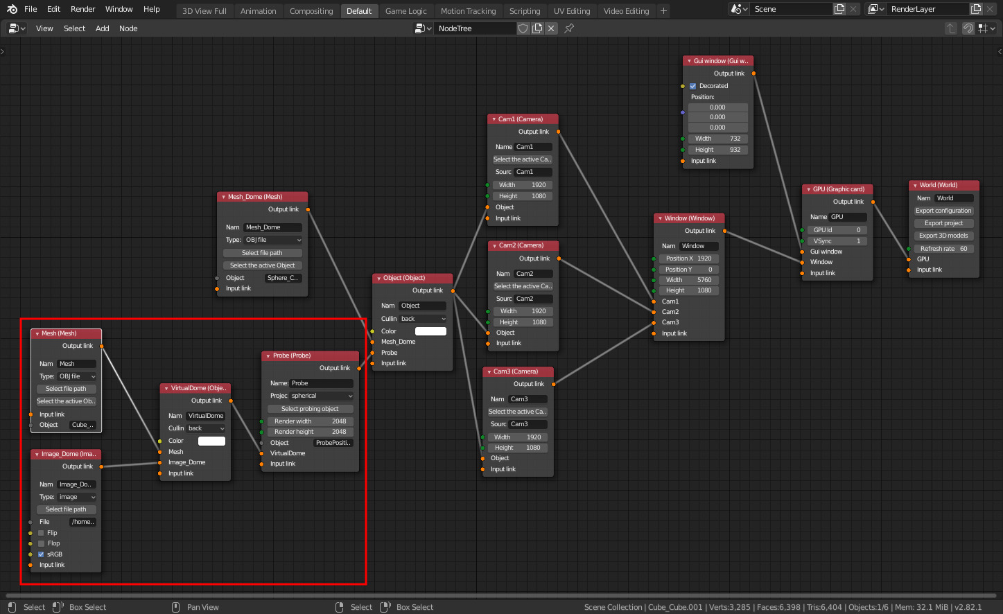 Arborescence de la sonde dans Blender