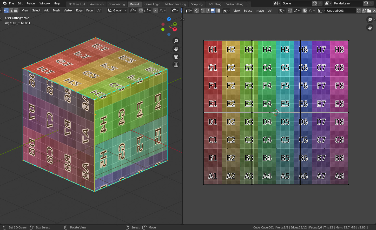 UVs de la sonde dans Blender